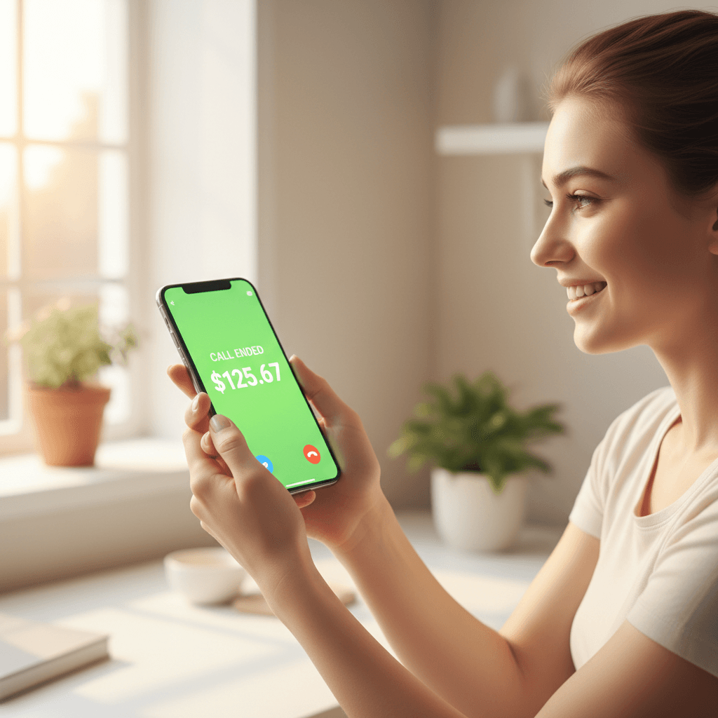 Content creator receiving a monetized call on Callme app