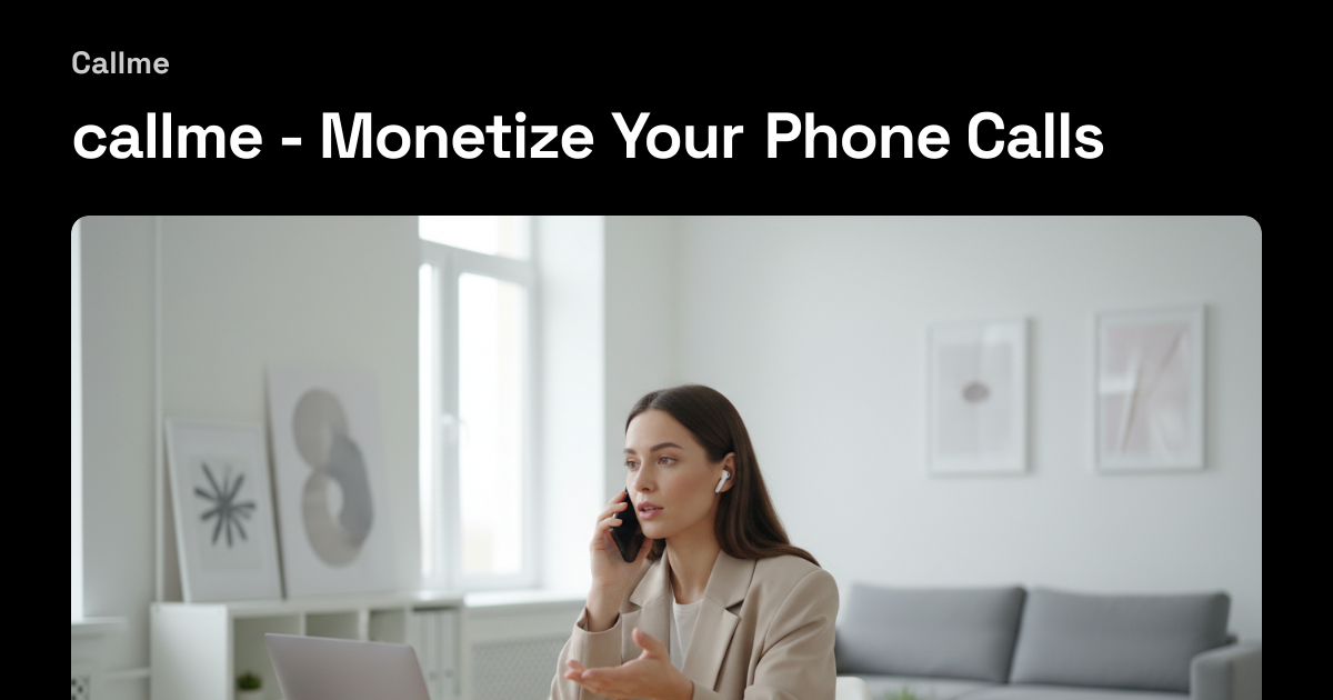 callme - Monetize Your Phone Calls